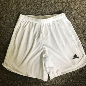 ADIDAS “Clima Cool” White Soccer Shorts